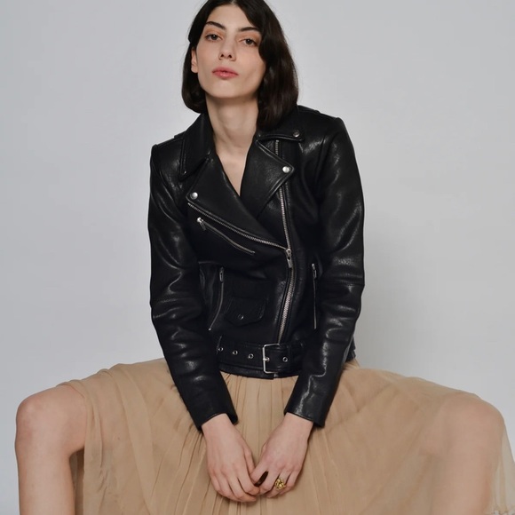 VEDA Jayne Classic Leather Jacket size P - Picture 11 of 11